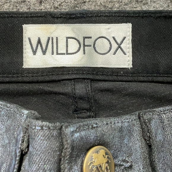 Wildfox Coated Herringbone Skinny Jeans – Size 24 - Picture 4 of 5